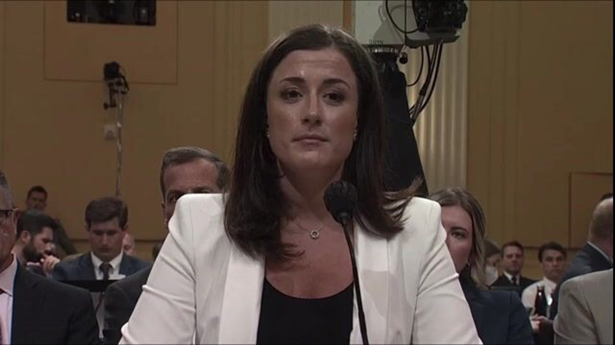 Fmr. Meadows aide Cassidy Hutchinson testifies about what Trump WH counsel Pat Cipollone told her on the morning of 1/6.