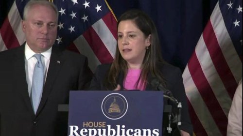 House GOP Conference Chair Elise Stefanik (R-NY) Asked If Rep. George ...