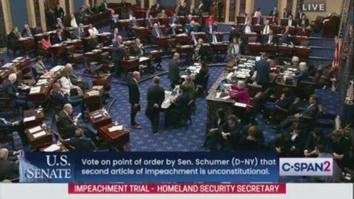51-49: Senate votes to effectively dismiss second article of impeachment against DHS Sec. Alejandro Mayorkas.