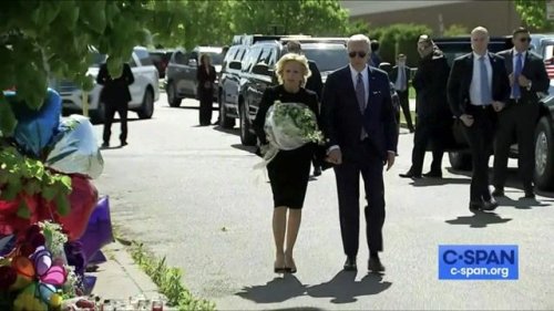President Biden and First Lady Jill Biden pay their respects to victims of the mass shooting in Buffalo.