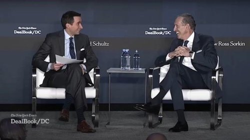 Starbucks founder Howard Schultz says he's reluctantly "embraced" hybrid work because employees demanded it.
