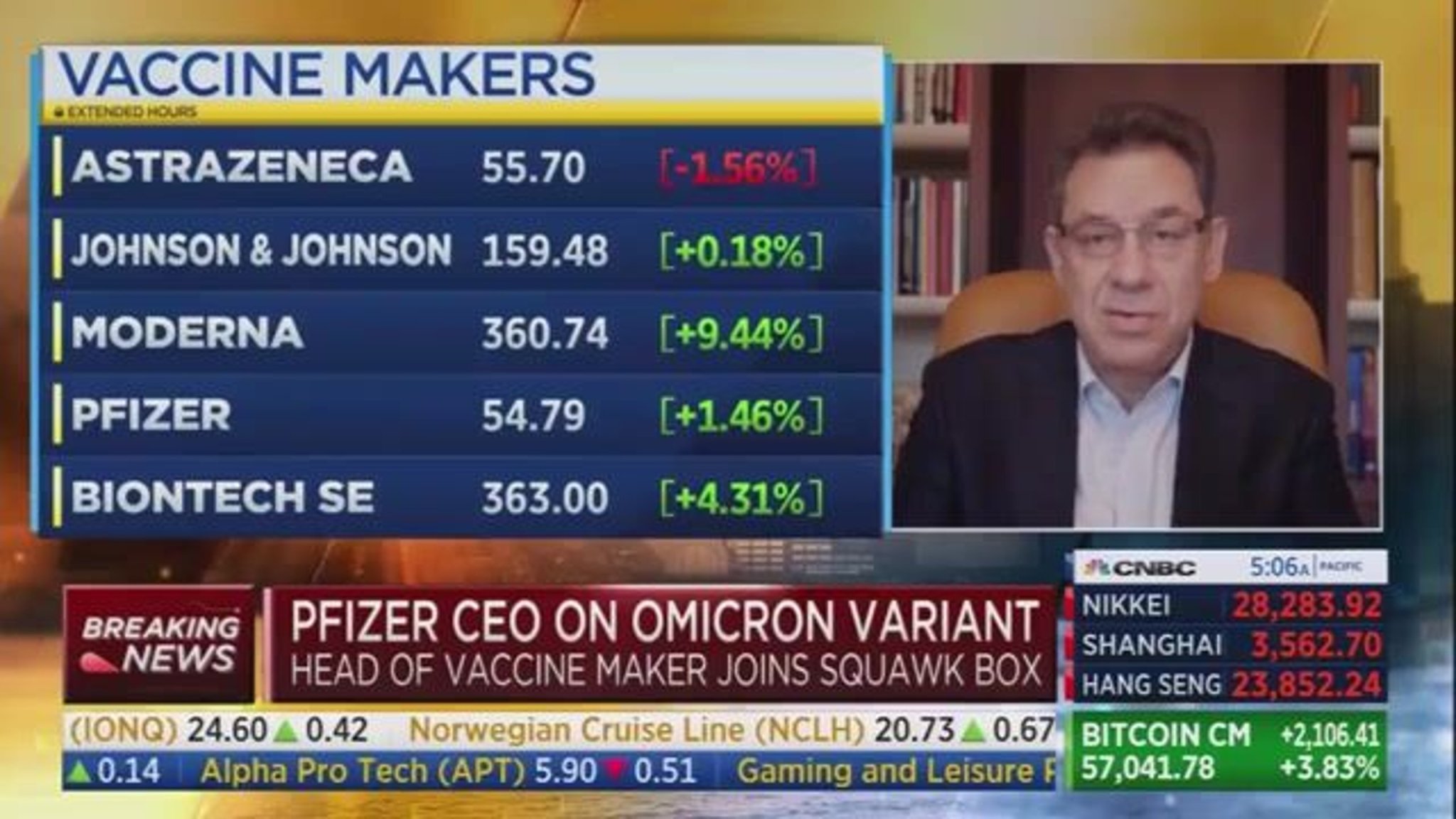 CEO Albert Bourla says Pfizer has already started to develop a new COVID vaccine amid threat from Omicron variant.