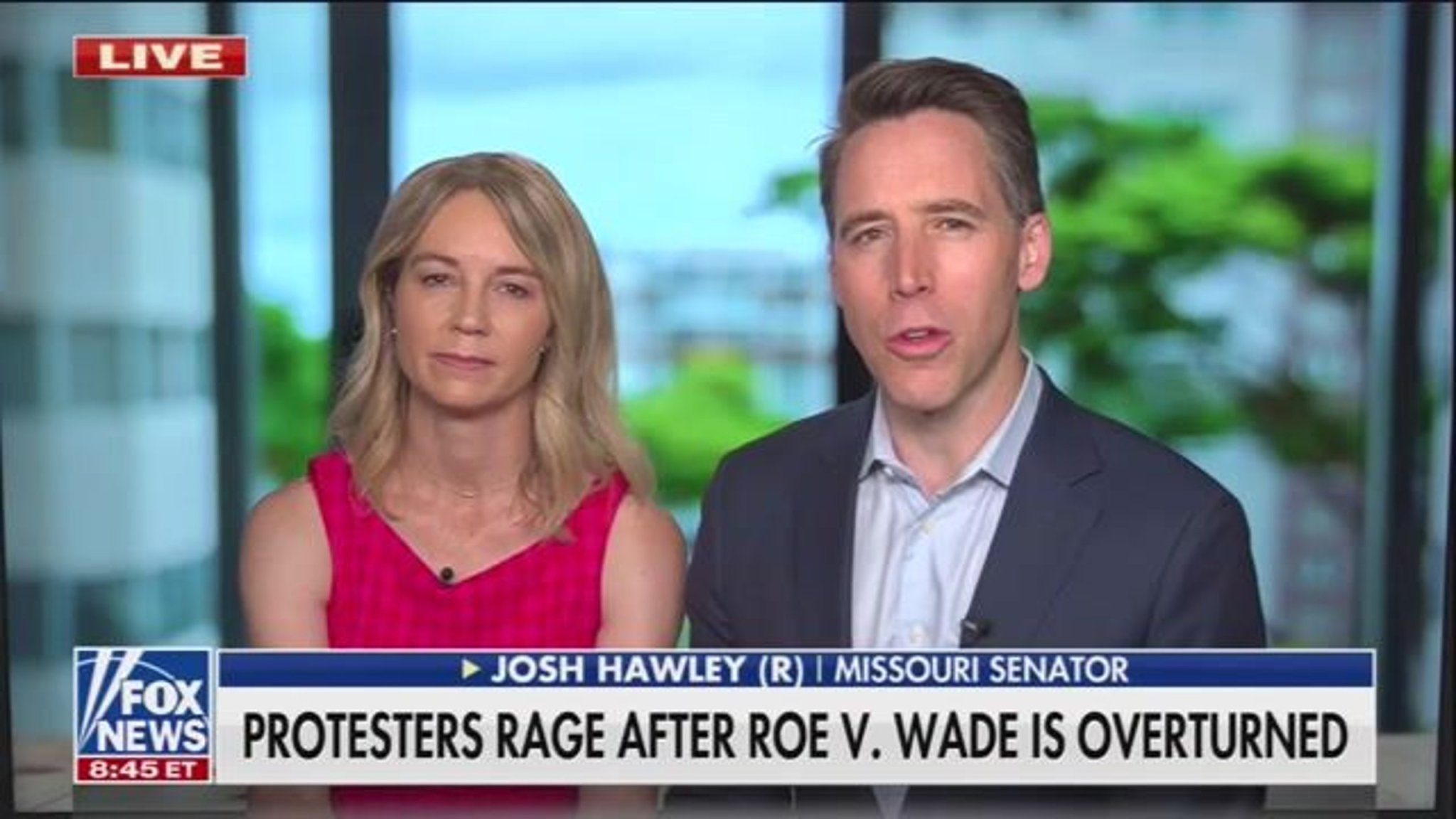Sen. Josh Hawley (R-MO) claims Democrats opposing the overturning of Roe v. Wade is “anti-democratic.”