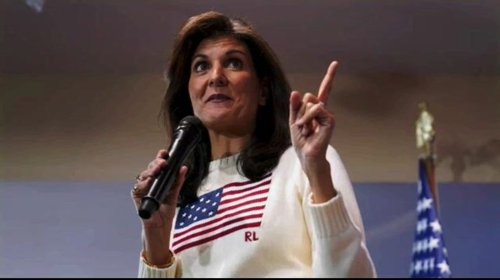 Nikki Haley claims the voter who asked her about what caused the Civil War was a “Democratic plant.”