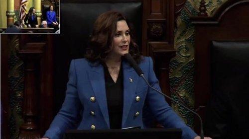Gov. Gretchen Whitmer (D-MI) calls out neighboring states Ohio and Indiana that are trying to enact anti-abortion laws.