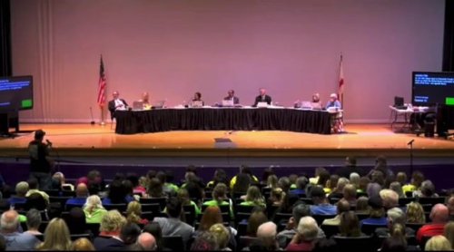 Parent at the Hernando County, Florida, school board meeting: “I’m appalled by how many gay people are here.”