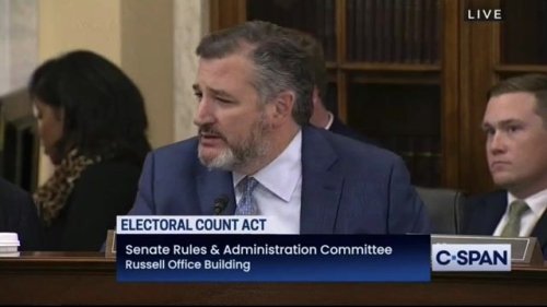 Sen. Cruz (R-TX) comes out against the bipartisan Electoral Count Reform Act: "This bill is all about Donald J. Trump."