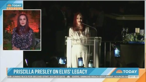 Priscilla Presley discusses her husband’s legacy and praises “Elvis” biopic on the anniversary of the singer's death.