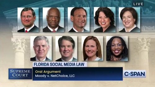 Justice Elena Kagan questions the free speech implications of Florida’s social media content moderation law.