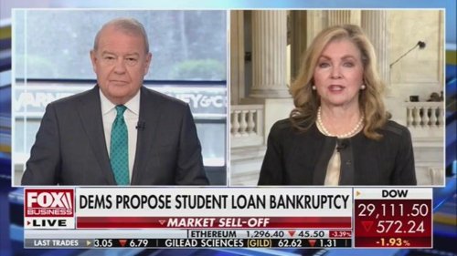 Sen. Marsha Blackburn (R-TN) baselessly claims FLOTUS Jill Biden was behind President Biden’s student debt cancellation.