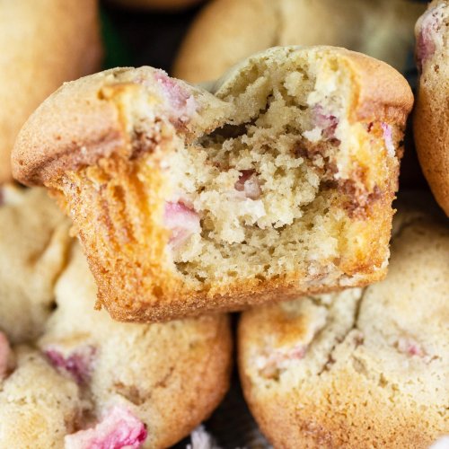 Gluten Free Rhubarb Muffins with Streusel Recipe | The Rustic Foodie®