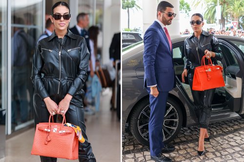 Georgina Rodriguez stuns in leather onesie and shades at Cannes film festival