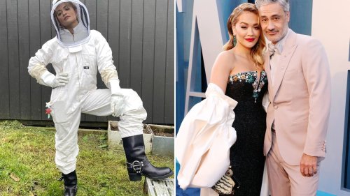 Newlyweds Rita Ora & Taika Waititi try beekeeping on romantic mini-moon