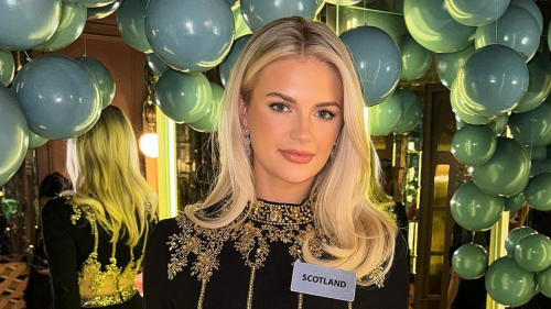 Miss Scotland fans 'obsessed' as she stuns in see-through gown at global pageant