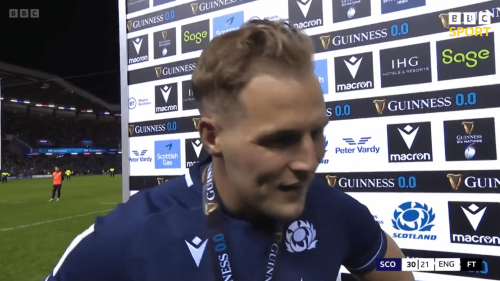 Van der Merwe makes rugby history but post-match interview leaves fans baffled