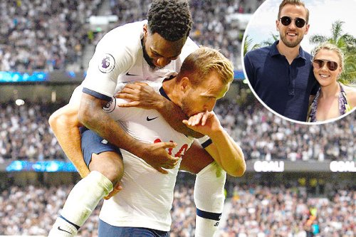 Romantic Spurs Star Harry Kane Celebrates Vs Aston Villa By Kissing Wedding Ring In Touching Gesture To Wife Kate Flipboard