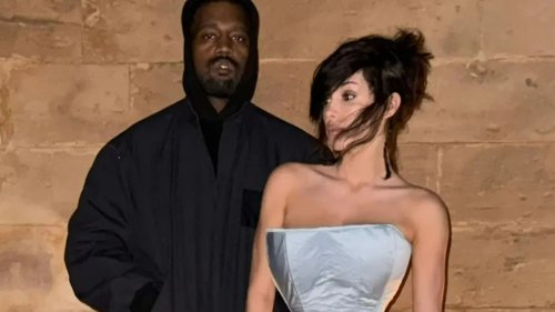 Kanye West poses with scantily-clad Bianca Censori as they defy 'split' rumours