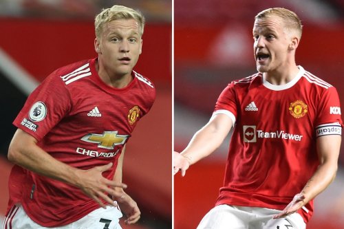 Man Utd star Donny van de Beek shows off body transformation after bulking up