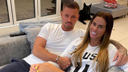 Katie Price mystery as she swigs champagne at wedding with Harvey and Bunny - but fiance Carl is nowhere to be seen