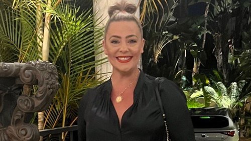 Lisa Armstrong looks slimmer than ever as she poses in denim shorts on holiday
