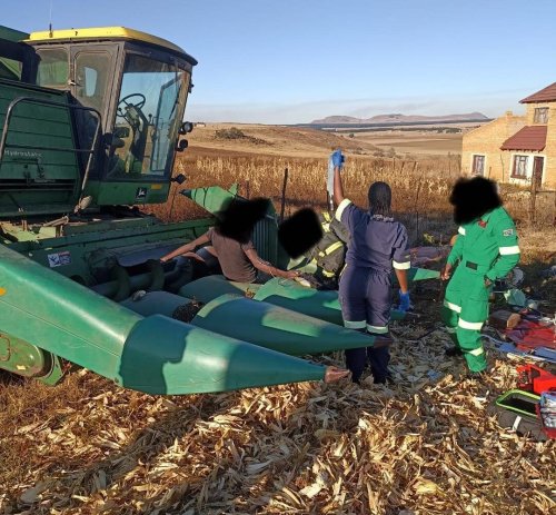 19-year-old man entrapped in farming machine, critical