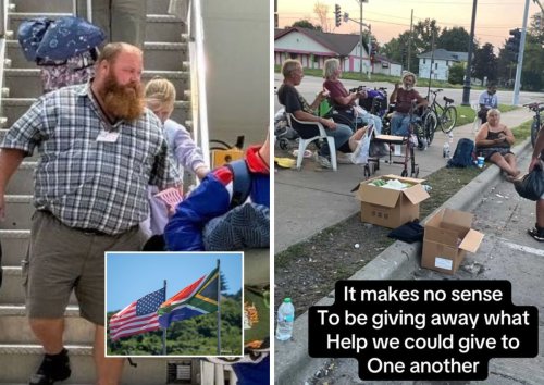 Homeless Americans watch as Afrikaner ‘refugees’ arrive for ‘better life’