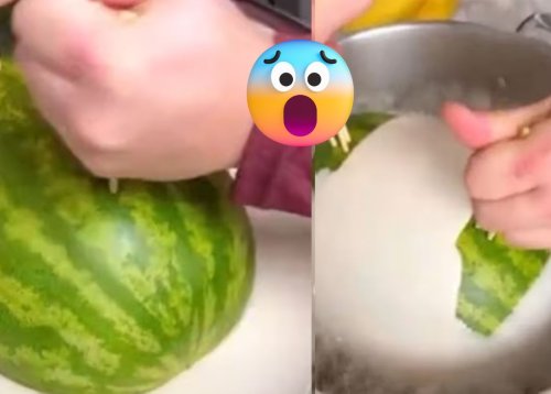 Viral Video: Man deep-frying entire watermelon in hot oil, see what happened [VIDEO]