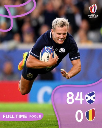 Scotland keep heat on Springboks with Romania demolition