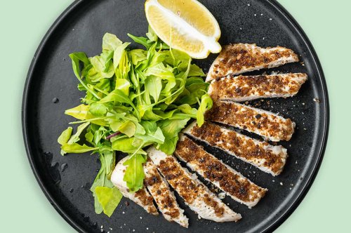 Crumbed Chicken & Low-Carb Zoodles: Light healthy dinner