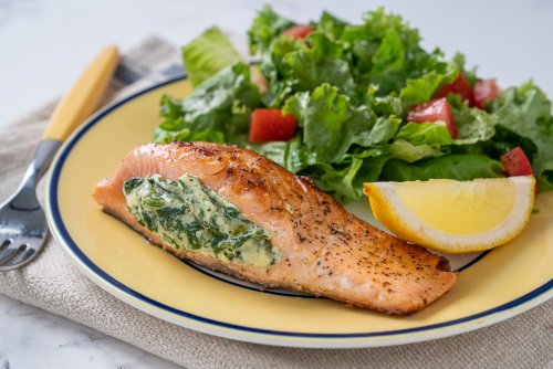 This Recipe Combines Creamed Spinach and Salmon Into One Delicious Entree