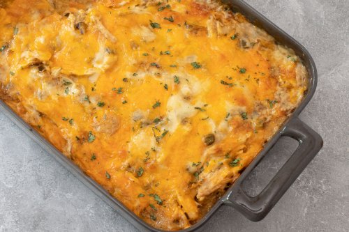 The Whole Family Will Love This Comforting Chicken Tortilla Bake
