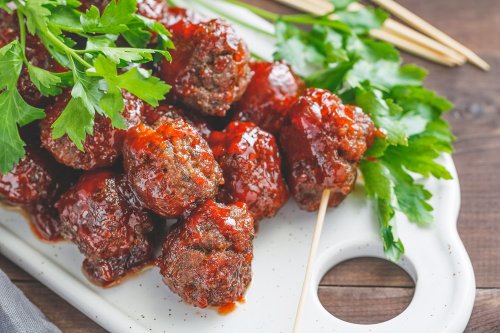 Make These Grape Jelly Meatballs in the Oven or Slow Cooker