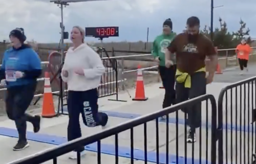 NFL Fans Are Loving Footage Of Jason Kelce Completing A 5K