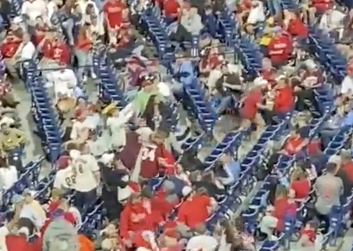 Look: Phillies Fans Were Throwing Hot Dogs At Each Other Last Night 