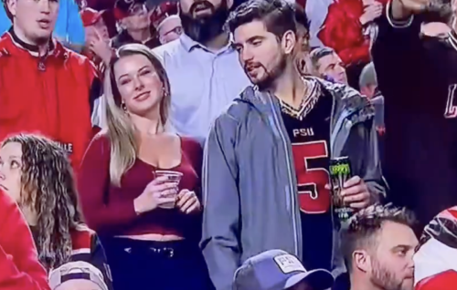 Video: Florida State Fan Has Rough Moment On Live Television