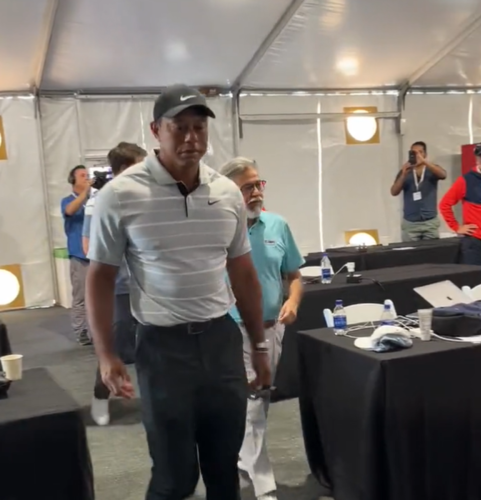 Tiger Woods Looks Absolutely Jacked At Tuesday Press Conference