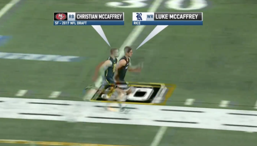 Luke McCaffrey Just Beat Christian McCaffrey's 40-Yard Dash Time