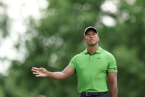 Look: Tiger Woods Nearly Stumbled Before His Tee Time
