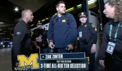 Zak Zinter Made Trip To Indianapolis With Michigan Tonight