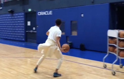 Look: Insane Steph Curry Practice Video Going Viral Sunday