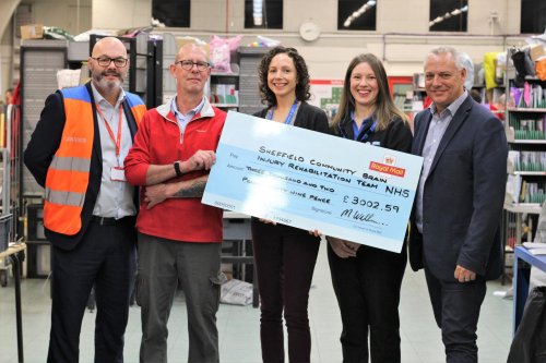Sheffield postman who 'died twice' on the operating table raises thousands for brain injury unit
