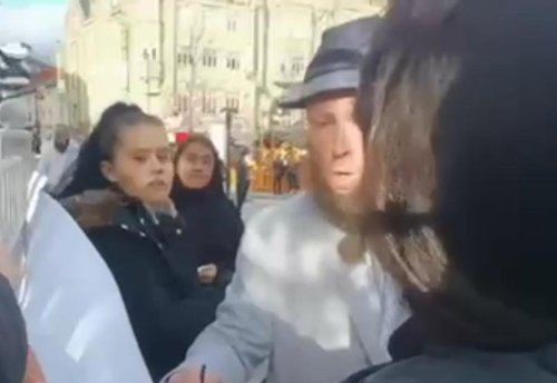 Row as angry confrontation between anti-vaxxers and council official outside Sheffield town hall goes viral