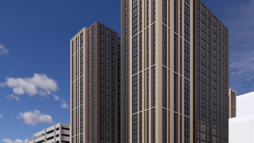See renderings for new high-rise housing towers on Columbia’s Main Street