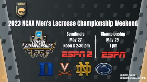 How to Watch 2023 NCAA Men's Division I Lacrosse Championship Weekend Live Without Cable