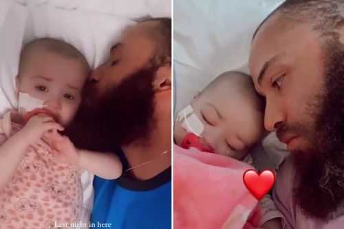Ashley Cain kisses daughter & tells fans it’s her last night in hospital before bringing her home after devastating news