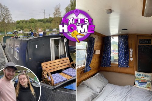 Our first-home is a £23k house boat - but we're saving up for a house