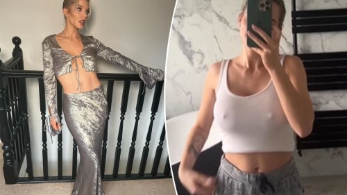 Helen Flanagan shows off results of boob job with braless before and ... photo picture