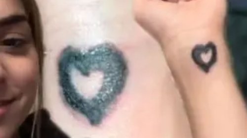 I wanted a cute heart tattoo but it went terribly wrong – it’s so bad people say it’s put them off tattoos for life