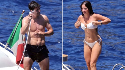 Harry Maguire’s wife Fern shows off incredible beach body in bikini on yacht as Man Utd star relaxes on honeymoon