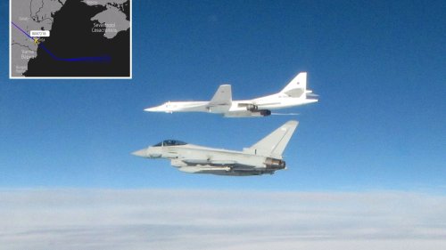 RAF Fighter Jets Escort Spy Plane Over Black Sea Amid Fears Putin May ...